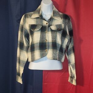 Angelique Women’s Flannel Blouse Shirt Top small 90s y2k  Retro